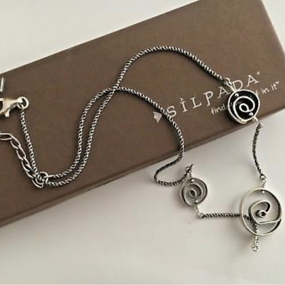Vintage Silpada Sterling Silver Swirl Pendant